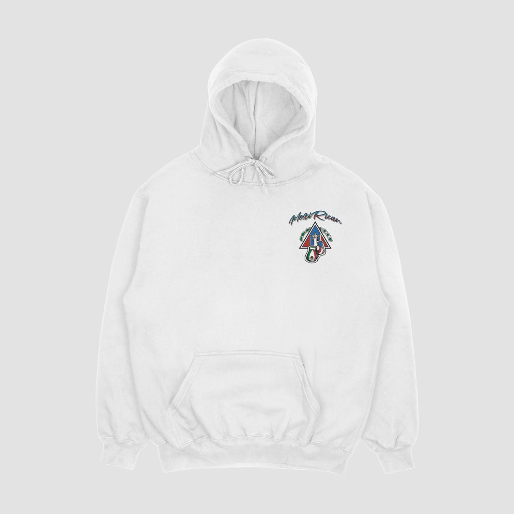 Mexi-rican Hoodie White boxing Gloves 0006